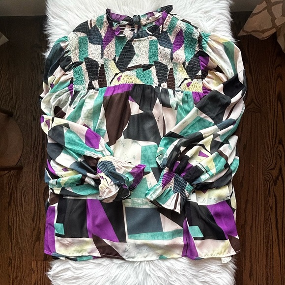 Promised Fun Orchid Purple Abstract Blouse - Picture 9 of 9